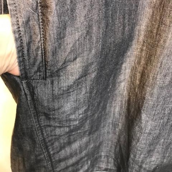 EILEEN FISHER DK GREY ORGANIC COTTON DENIM DRESS SZ. M - Picture 5 of 12